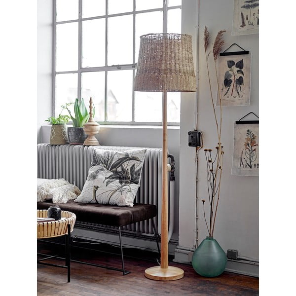 Lampada da terra colore naturale con paralume in rattan (altezza 160 cm) Kakasi - Bloomingville-image-1