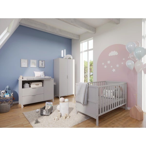 Cassettiera per bambini color crema con fasciatoio 115x102x77 cm Alkmaar – Germania-image-1