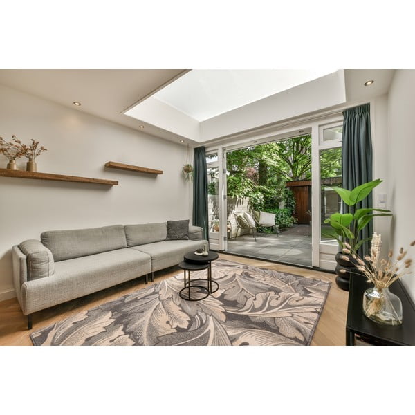 Tappeto in lana grigio-beige 200x300 cm Thea anthracite - Agnella-image-1