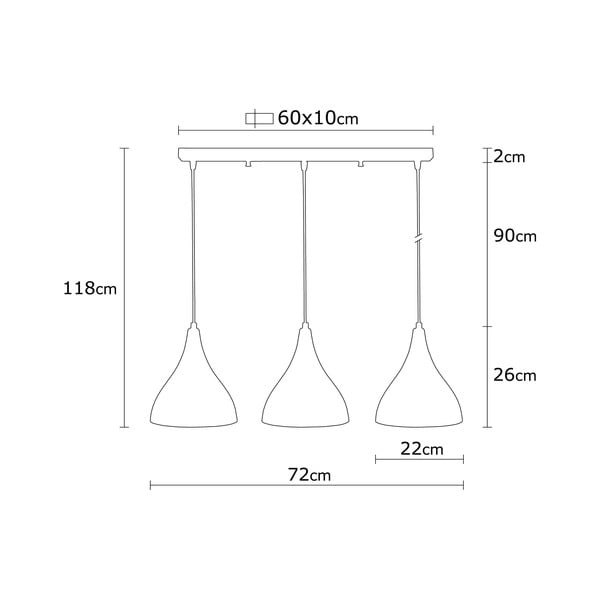 Lampadario nero con paralume in metallo Sağlam – Opviq lights-image-3
