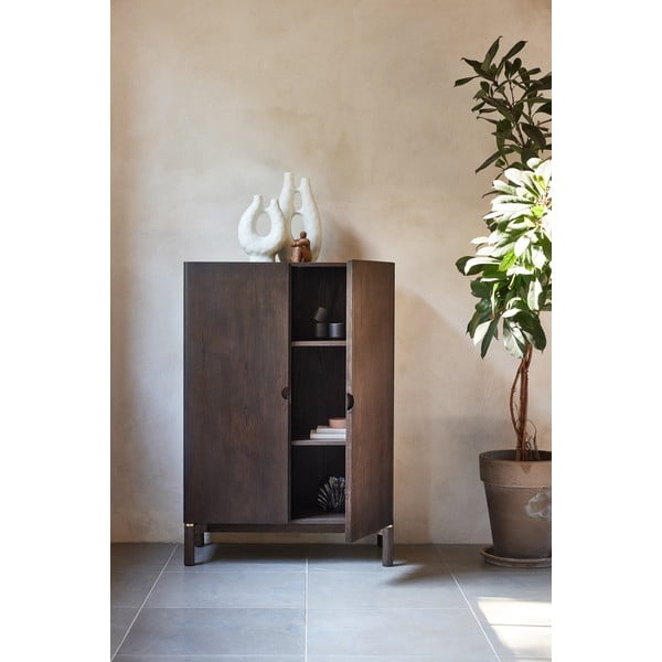 Armadio marrone scuro effetto rovere 90x130 cm Arun - Unique Furniture-image-1