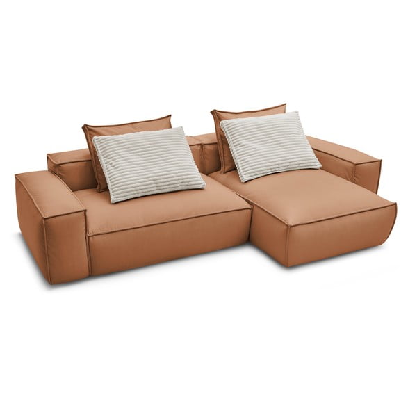 Divano angolare in similpelle marrone (variabile) Boheme - Bobochic Paris-image-4