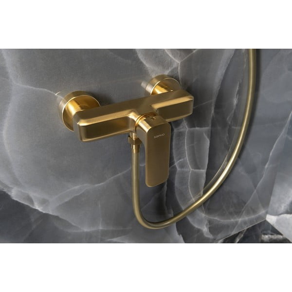 Rubinetto per doccia dorato da parete (con una uscita) Spy – Sapho-image-1