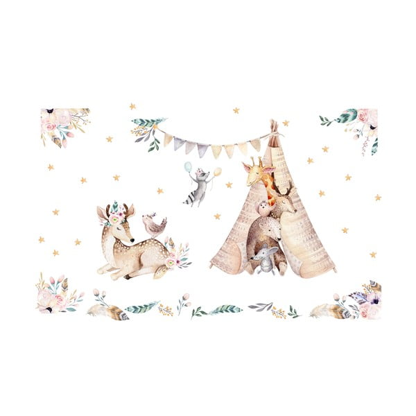 Adesivi murali per bambini Conigli del bosco - Ambiance-image-2