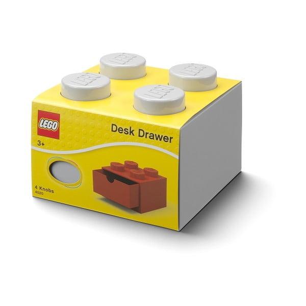Scatola da tavolo grigia con cassetto Brick - LEGO®-image-4