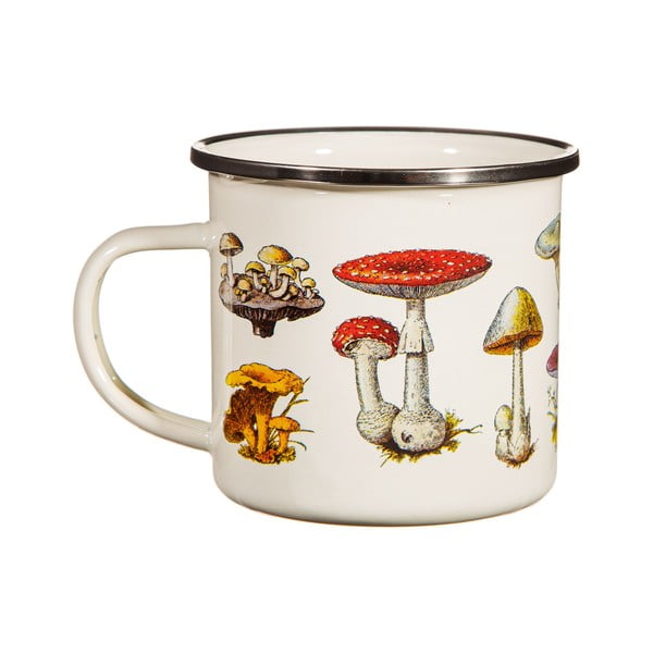 Tazza per bambini in smalto crema Vintage Mushroom - Sass & Belle-image-3