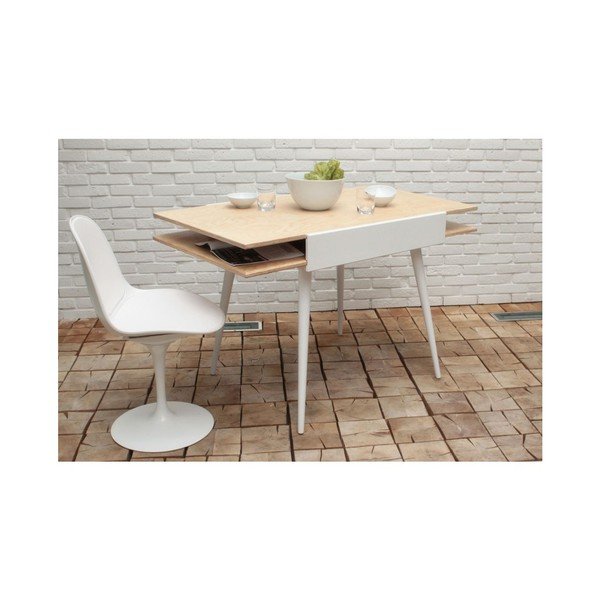 Tavolo pieghevole Slide White, 80x75 cm - Ragaba-image-3