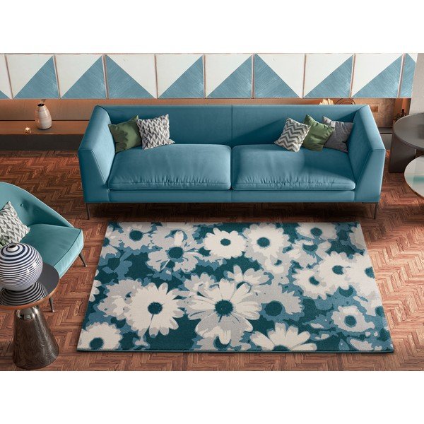 Tappeto blu Monic, 80 x 150 cm Monic Flower - Universal-image-1