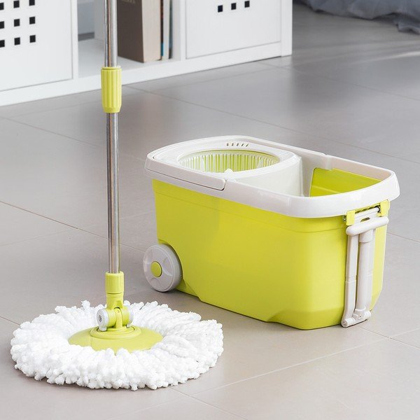 Žlutý set rotačního mopu a kyblíku InnovaGoods-image-1