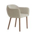 Set di sedie da pranzo beige in imbottito con braccioli 2 pz Blaine – Light & Living