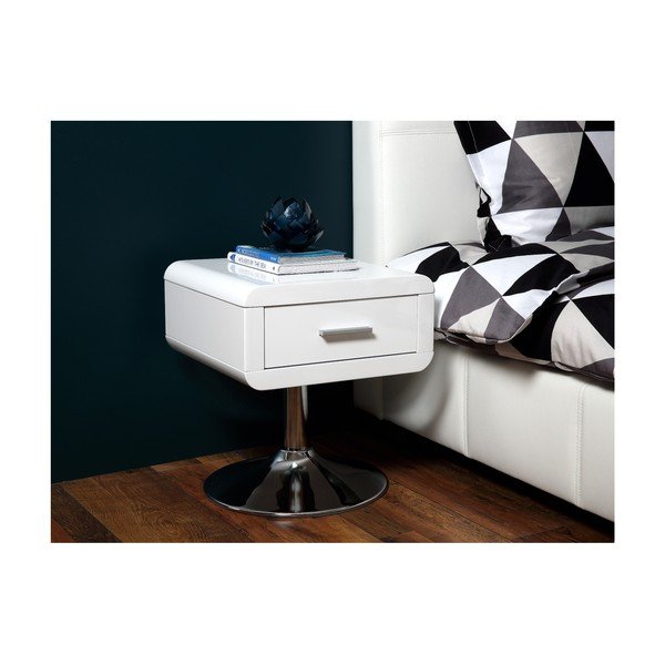 Comodino bianco con 1 cassetto Comfort - Actona-image-1