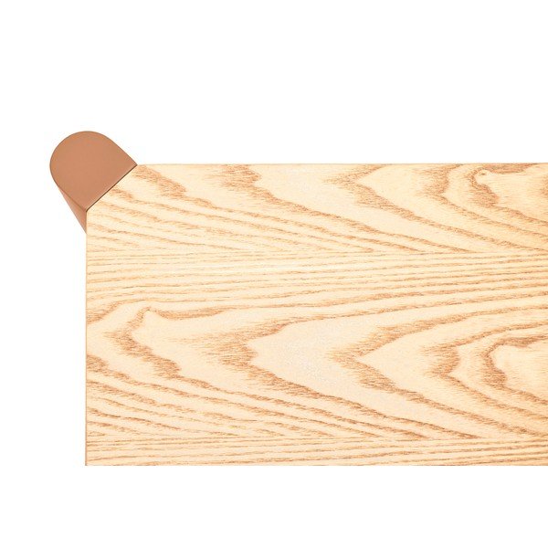 Scaffale color mattone/colore naturale chiaro con effetto rovere 126x59x43 cm Bona – Teulat-image-4