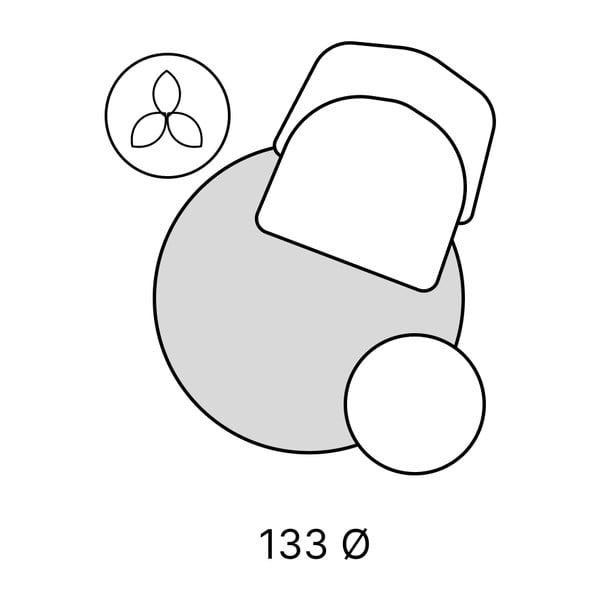 Tappeto rotondo rosso 133x133 cm Sherbone - Flair Rugs-image-4