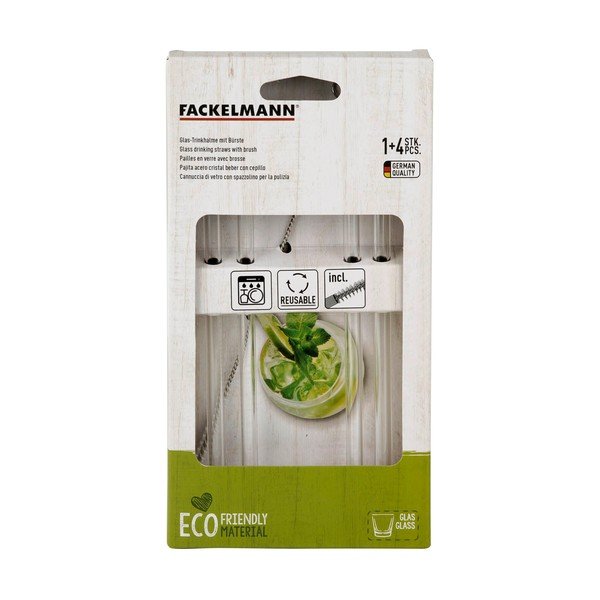 Set di 4 cannucce in vetro con spazzola per la pulizia , ø 8 mm - Fackelmann-image-4