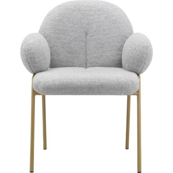 Set di sedie da pranzo grigio chiaro in imbottito con braccioli 2 pz Iwama – Støraa-image-2