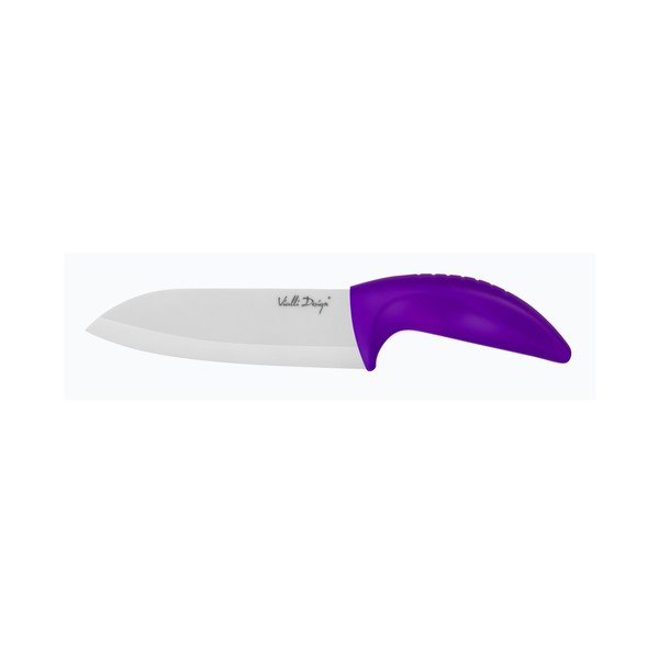 Keramický nůž Vialli Design Santoku, 14 cm, fialový