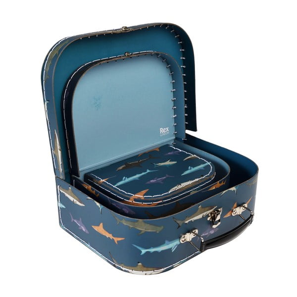 Valigie per bambini in set di 3 pezzi Sharks - Rex London-image-1
