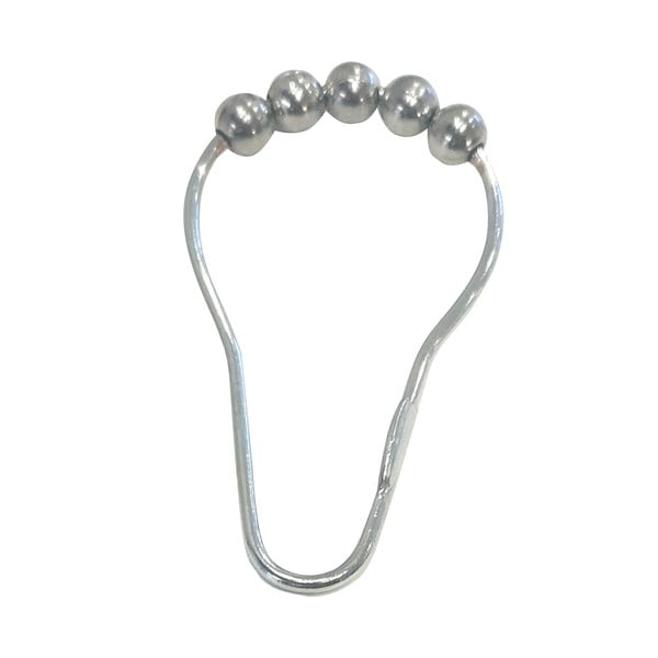Set di ganci per tenda da doccia color argento lucido 12 pz 3,5 cm Anello – Spirella