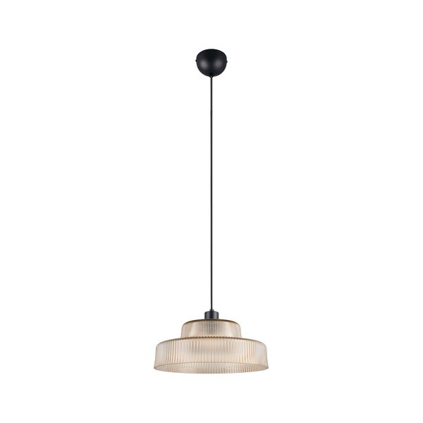 Lampadario color ambra con paralume in vetro ø 35 cm Abella – Reality