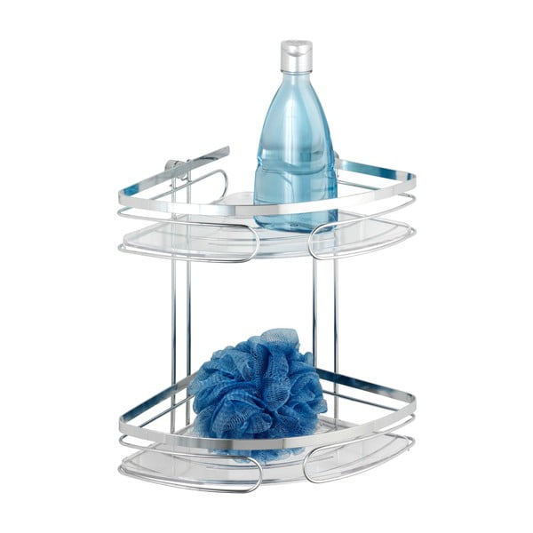 Mensola da bagno da parete e angolare argentata in acciaio inox Premium – Wenko-image-3