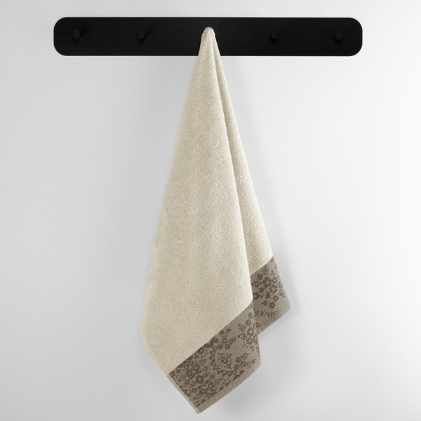 Asciugamano beige in spugna di cotone 70x140 cm Crea - AmeliaHome-image-1