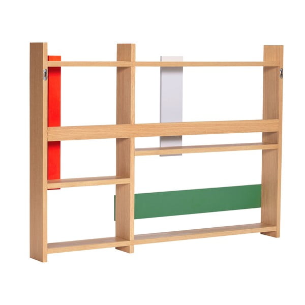 Scaffale a castello in rovere decorato in colore naturale 110 cm Arki - Hübsch-image-2