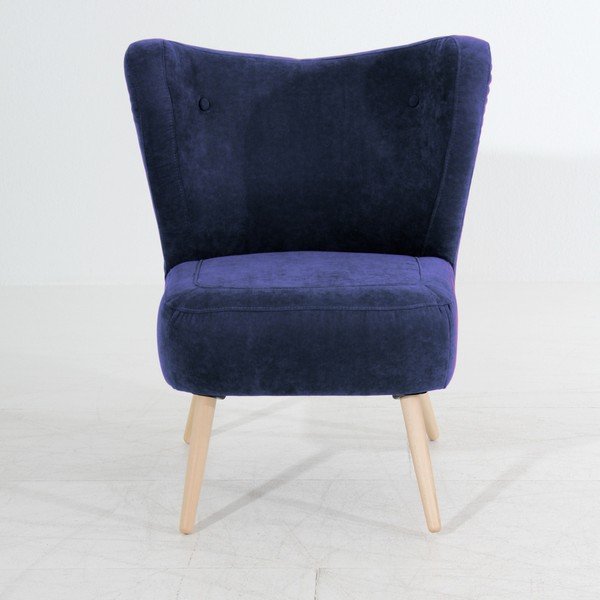 Poltrona blu scuro Sari Velur - Max Winzer-image-1