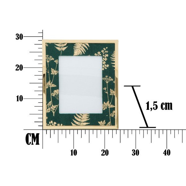 Portafoto da tavolo verde e oro, 15 x 20 cm Glam - Mauro Ferretti-image-2