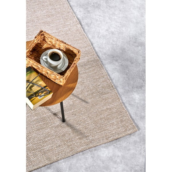 Tappeto beige tessuto a mano in lana 160x230 cm Pradesh Linen White - Elle Decoration-image-2