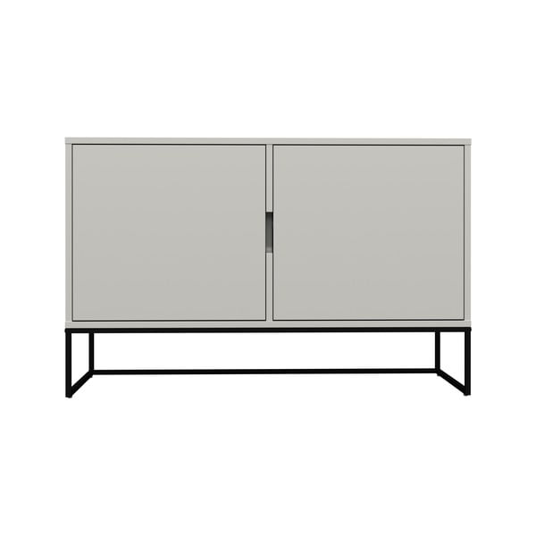 Credenza bianca con gambe in metallo nero Lipp - Tenzo