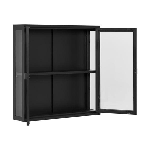 Vetrina da appendere in metallo nero 80x80 cm Brisbane - House Nordic-image-2