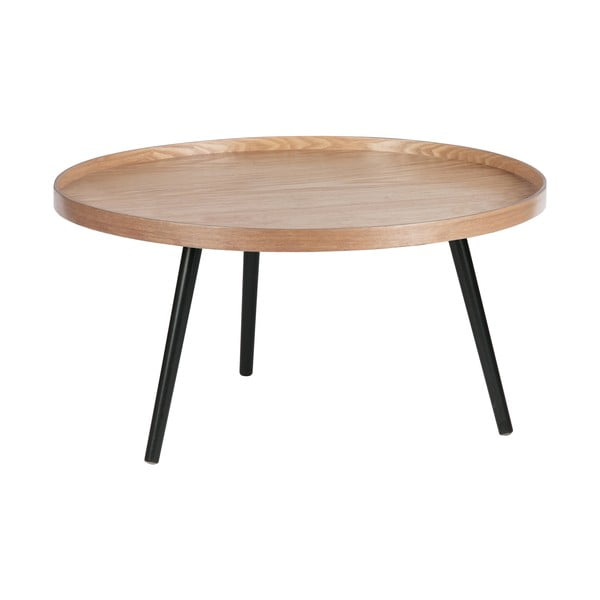 Tavolino beige e nero , ø 78 cm Mesa - WOOOD