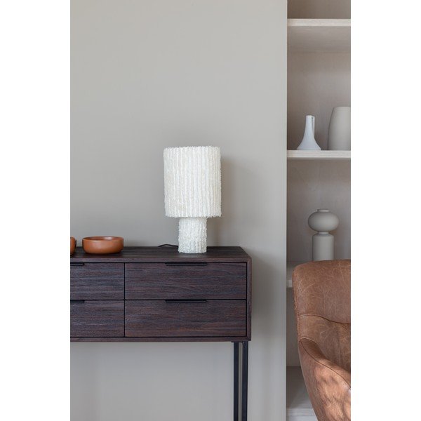 Credenza marrone scuro in teak massiccio Webster – White Label-image-1