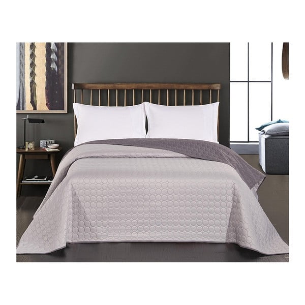 Copriletto bifacciale grigio in microfibra Salise Steel, 170 x 210 cm - DecoKing-image-1