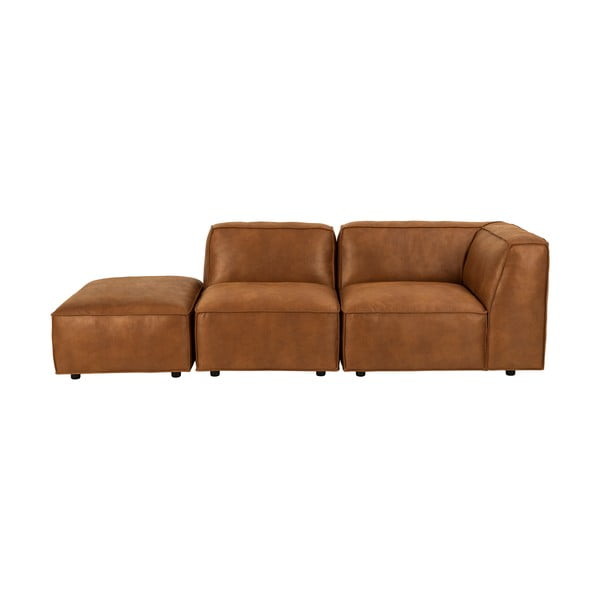 Poltrona lounge in similpelle marrone cognac (angolo sinistro) Fairfield Kentucky - Bonami Selection