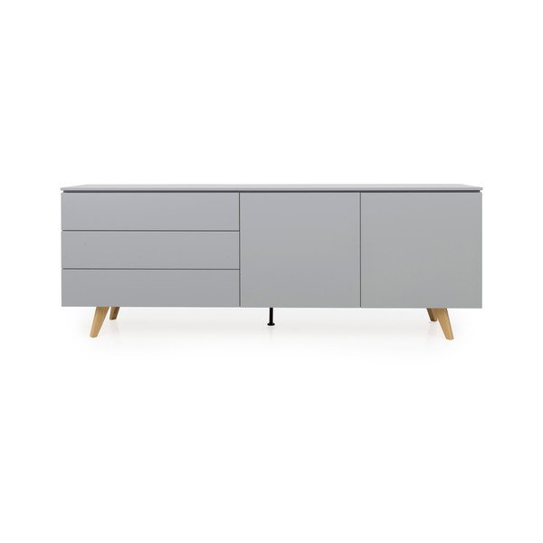 Cassettiera grigia , larghezza 210 cm Plain - Tenzo