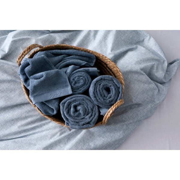 Asciugamano blu in spugna di cotone Cina, 140 x 70 cm Comfort Organic - Södahl-image-1