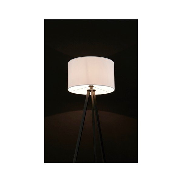 Lampada da terra con struttura nera e paralume bianco Trivet - Kokoon-image-2