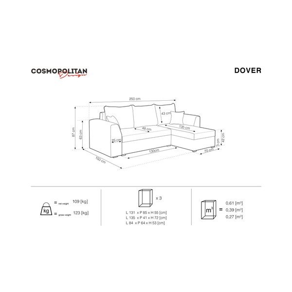 Antracitová rohová rozkládací pohovka Cosmopolitan design Dover-image-3