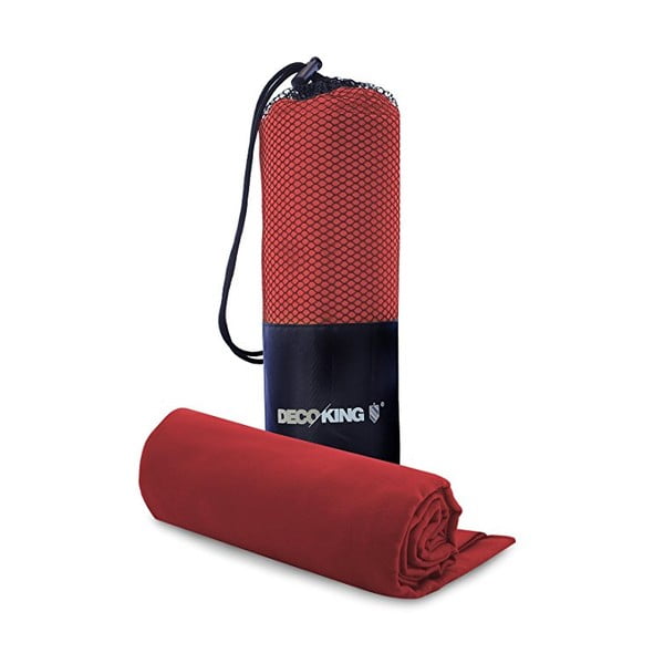 Set di asciugamani rossi ad asciugatura rapida e asciugamano EKEA, 70 x 140 cm + 30 x 50 cm Ekea - DecoKing