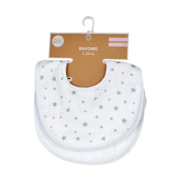 Bavaglini in mussola bianca in set da 2 - Bébé Douceur-image-3