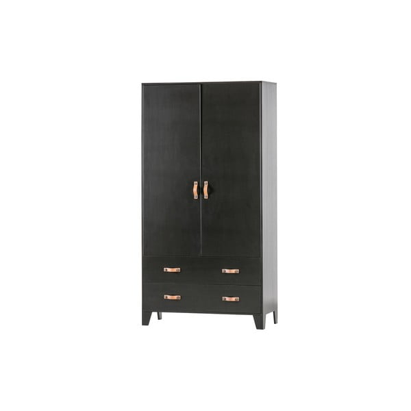 Armadio in pino nero 94x180 cm Dian - WOOOD-image-2