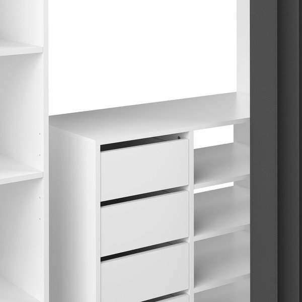 Armadio in bianco e nero 185x182 cm Tom - TemaHome-image-1