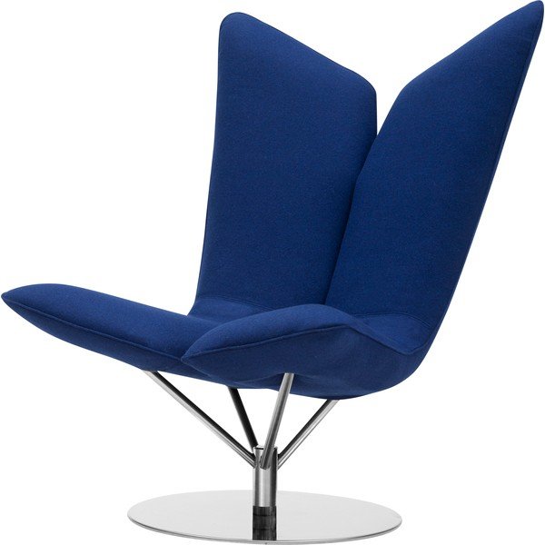 Poltrona girevole blu scuro Angel - Softline-image-3