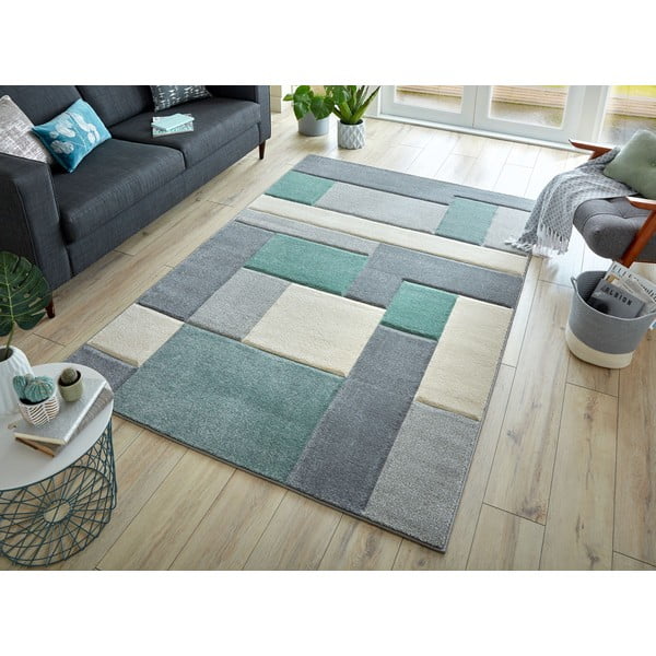 Tappeto verde/grigio 160x230 cm Cosmos - Flair Rugs-image-1