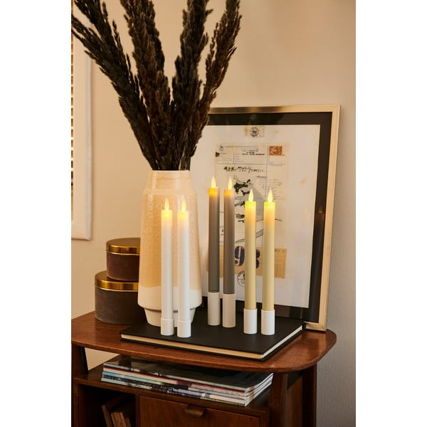 Candele a LED in set con alimentazione a batteria 2 pz (altezza totale 25 cm) Sara Crown – Sirius-image-3