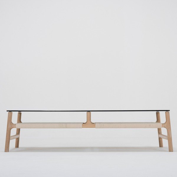 Tavolino in rovere massiccio, 120 x 60 cm Fawn - Gazzda-image-2