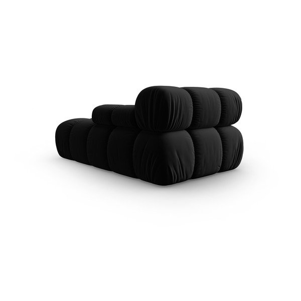Poltrona lounge in velluto nero (angolo destro) Bellis - Micadoni Home-image-4