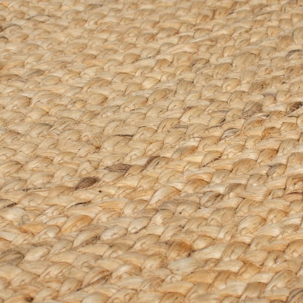 Tappeto rotondo di colore naturale in iuta tessuto a mano ø 180 cm Kahana – Flair Rugs-image-2