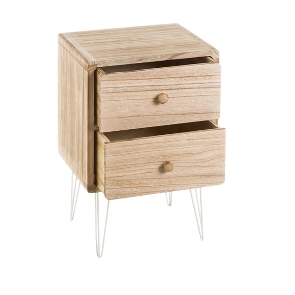 Comodino in legno esotico di colore naturale Natural Way - Casa Selección-image-1
